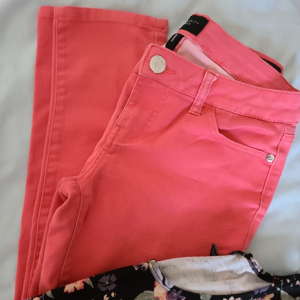 (Celebrity Pink) coral skinny jeans